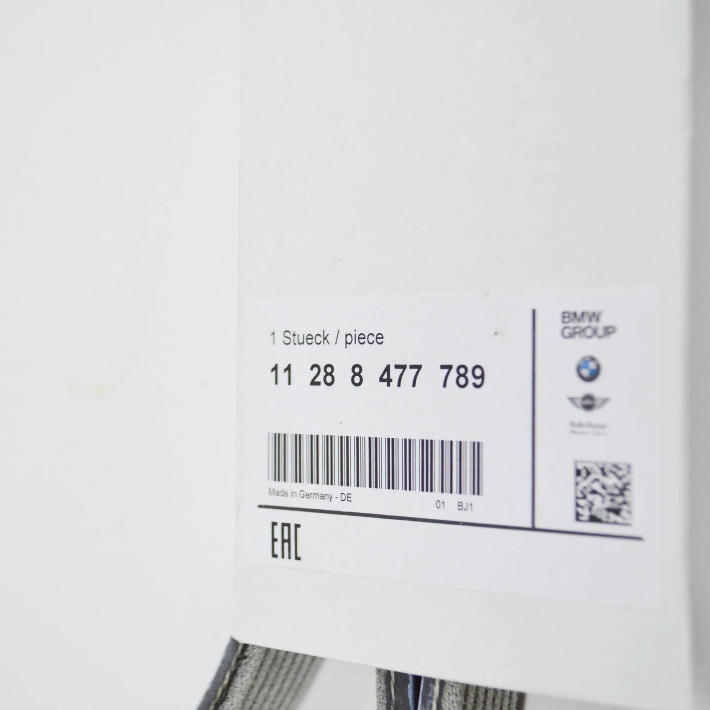 NEW BMW 5 F10 RIBBED V-BELT 8477789 11288477789 ORIGINAL