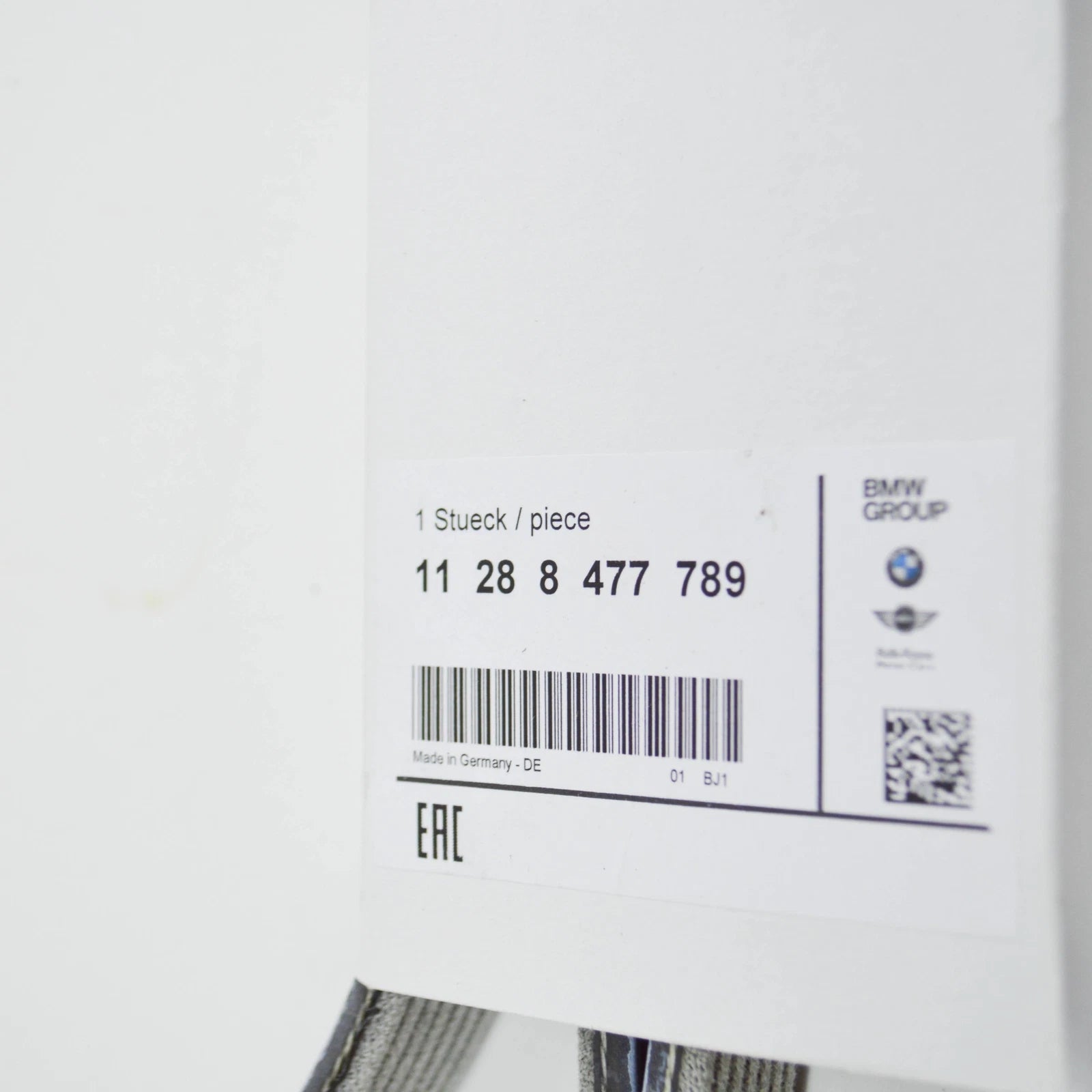 NEW BMW 5 F10 RIBBED V-BELT 8477789 11288477789 ORIGINAL