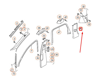 NEW VOLKSWAGEN TOUAREG 7P RIGHT SIDE C PILLAR UPPER TRIM 7P6867242G5R0 ORIGINAL