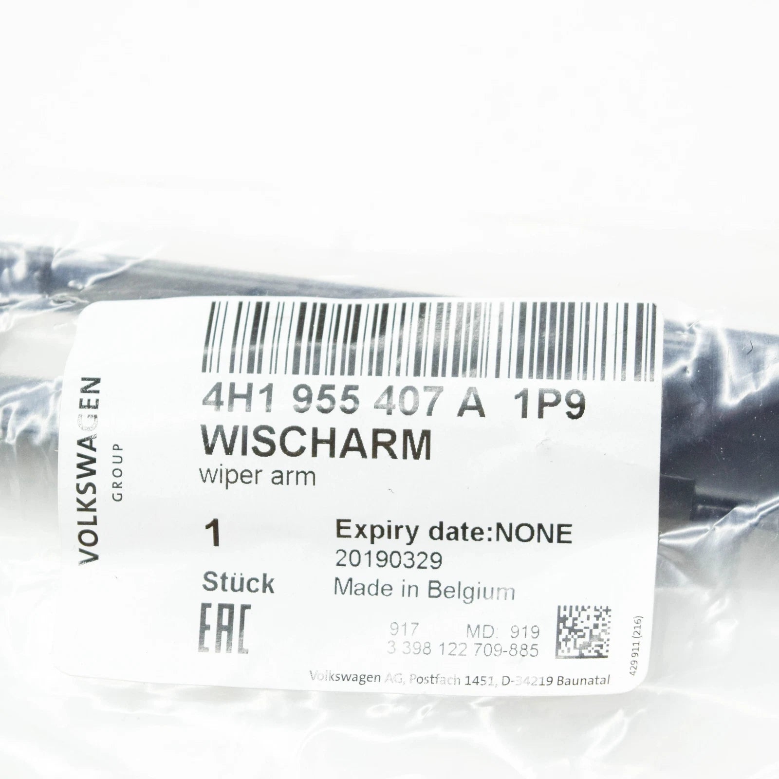 NEW AUDI A8 D4 FRONT WINDSHIELD LEFT AERO WIPER ARM LHD 4H1955407A1P9 ORIGINAL