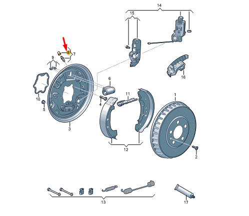 new skoda enyaq iv rear drum brake dust cap 1ea611483 original