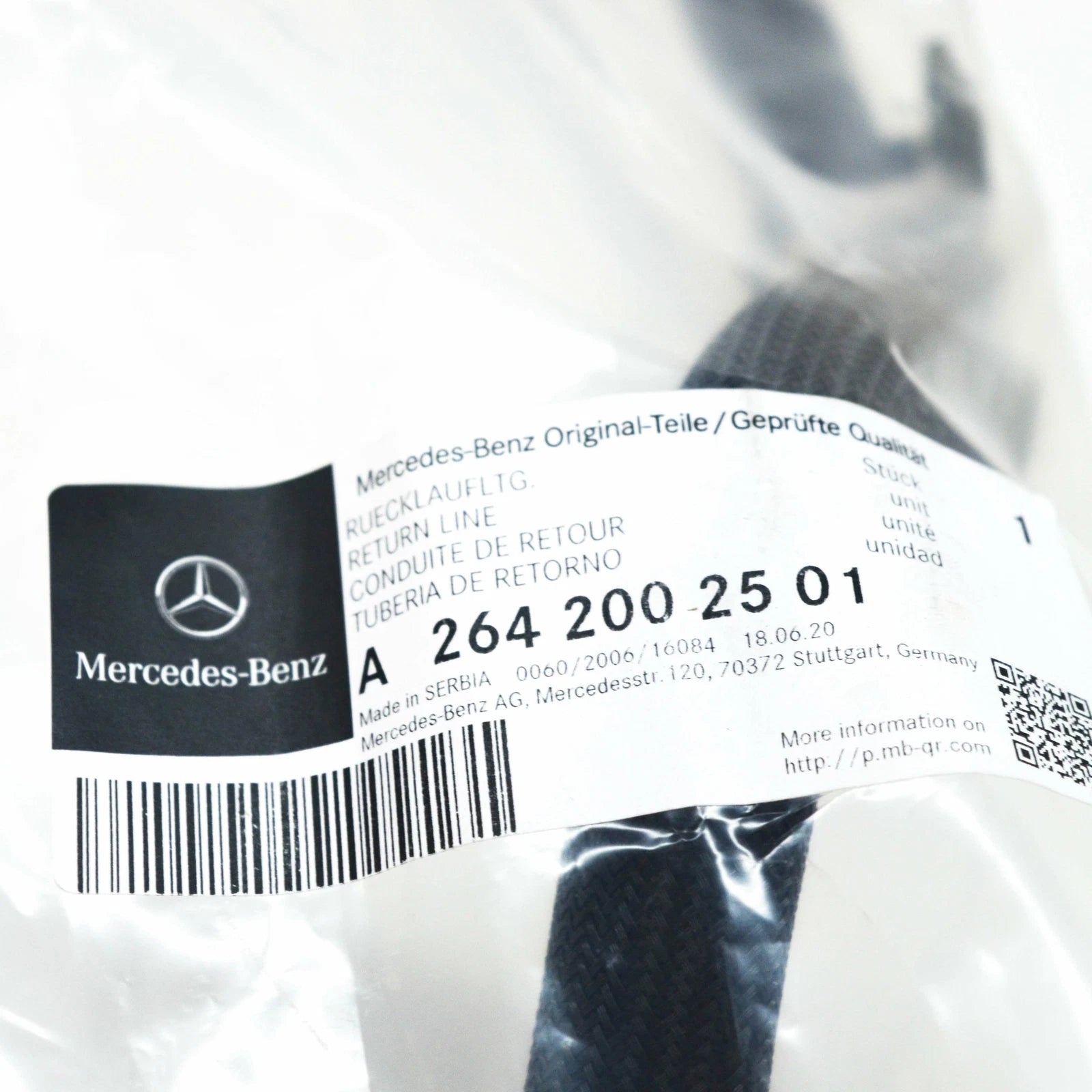 NEW MERCEDES-BENZ C W205 ENGINE WATER COOLANT PIPE HOSE A2642002501