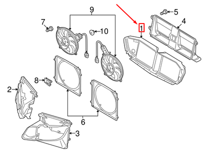 new audi r8 spyder 42 rear center radiator air duct 420121333a original