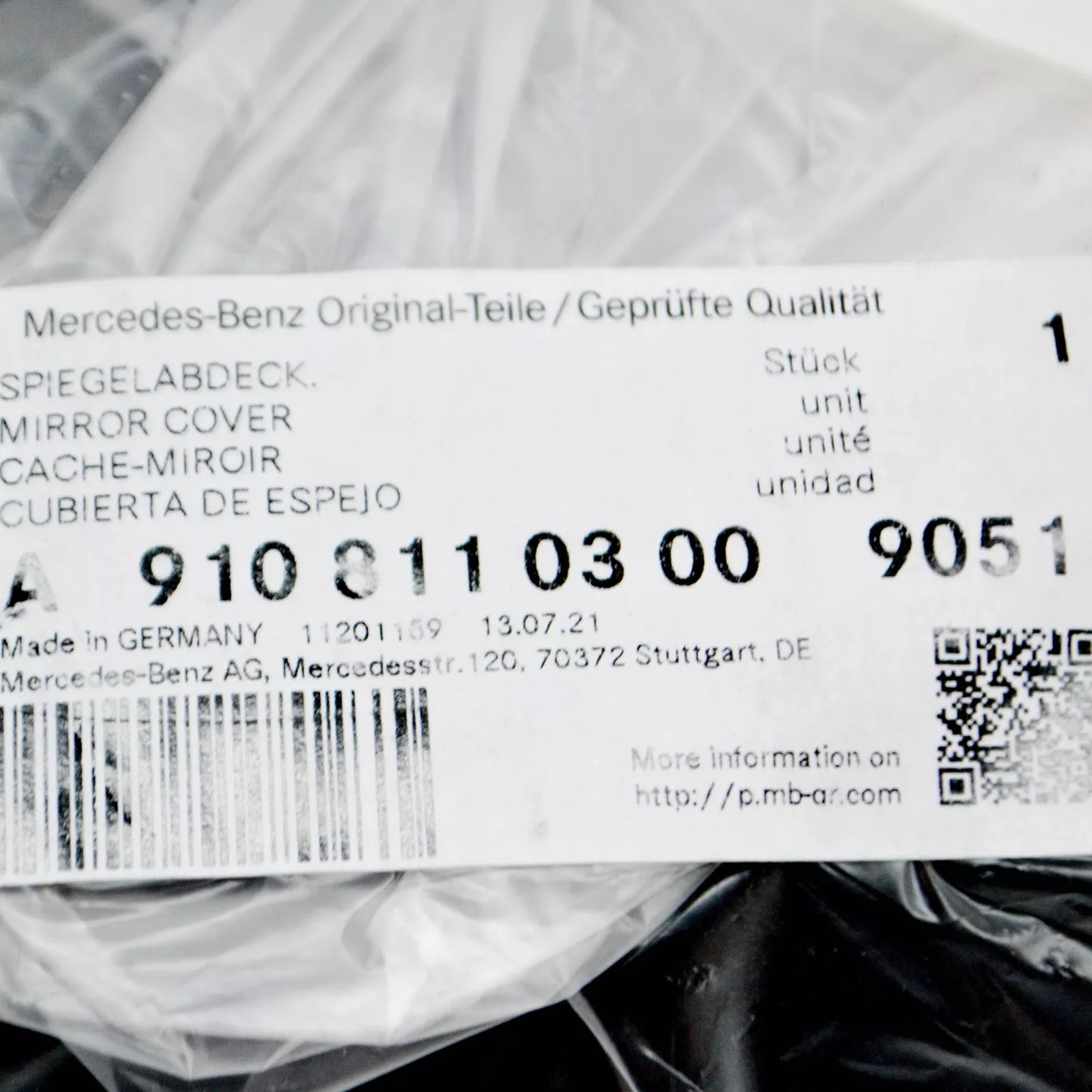 NEW MB SPRINTER W907 FRONT RIGHT MIRROR TRIANGLE COVER A91081103009051 ORIGINAL