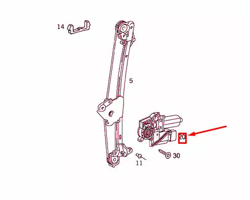 NEW MB E W210 REAR LEFT DOOR WINDOW REGULATOR MOTOR A2108205342 ORIGINAL