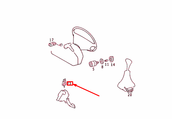 NEW MERCEDES-BENZ E W124 PARKING BRAKE SWITCH A0015458714 ORIGINAL