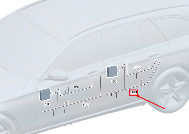 new mercedes-benz c w206 rear door wiring harness a2065405845 original