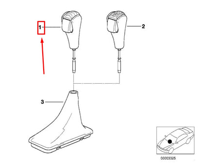 NEW BMW 5 E39 GEAR SHIFTING KNOB 25162229444 2229444 ORIGINAL