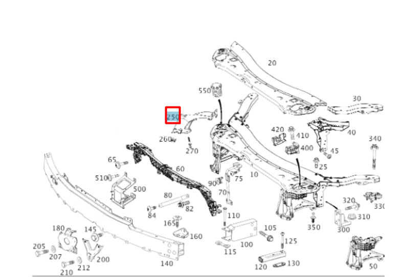 NEW MERCEDES-BENZ CLS C257 FRONT RIGHT BUMPER BRACE A2576220000 ORIGINAL