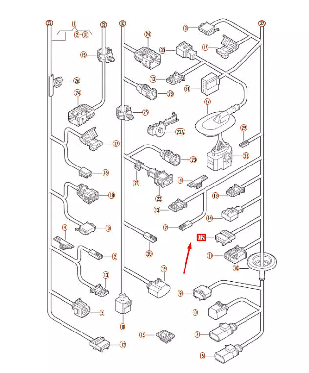 NEW VW BEETLE A5 TAIL LIGHT FLAT CONTACT HOUSING 5K0972705 ORIGINAL