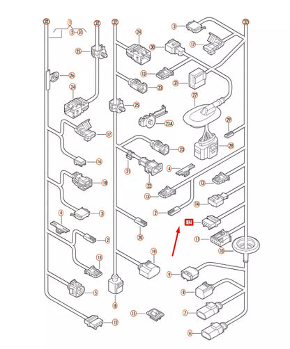 NEW VW BEETLE A5 TAIL LIGHT FLAT CONTACT HOUSING 5K0972705 ORIGINAL