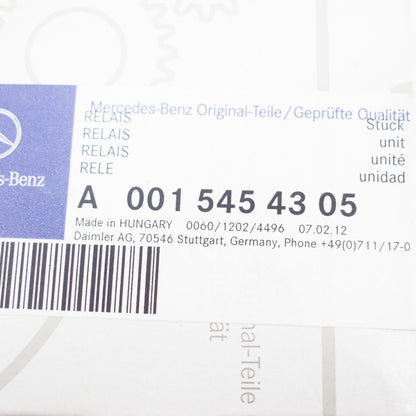 NEW MERCEDES-BENZ S-CLASS W126 FUEL PUMP RELAY A0015454305 ORIGINAL