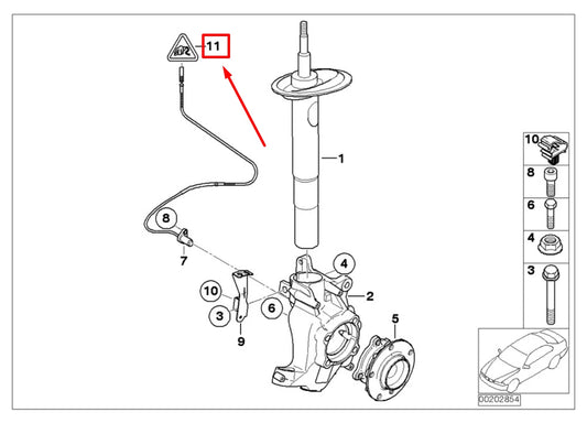NEW BMW 7 E38 ABS WHEEL SPEED SENSOR CONNECTOR 61131392246 1392246 ORIGINAL