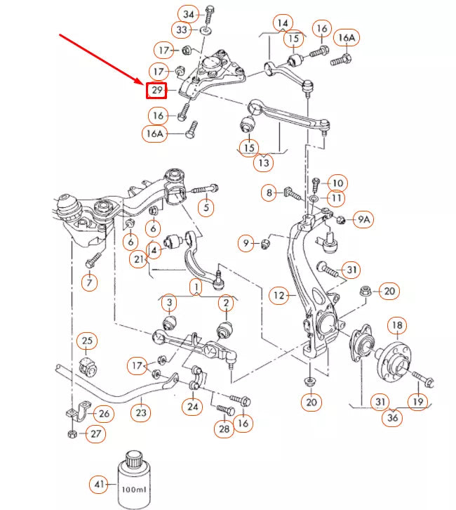 NEW AUDI A4 B7 FRONT STRUT MOUNT BRACKET 8E0412391C