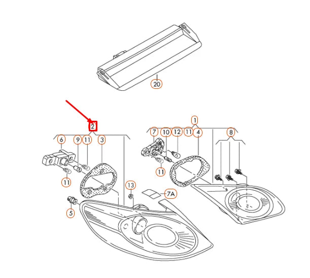 NEW VOLSKWAGEN PASSAT CC REAR RIGHT OUTER TAILLIGHT 3C8945096G ORIGINAL