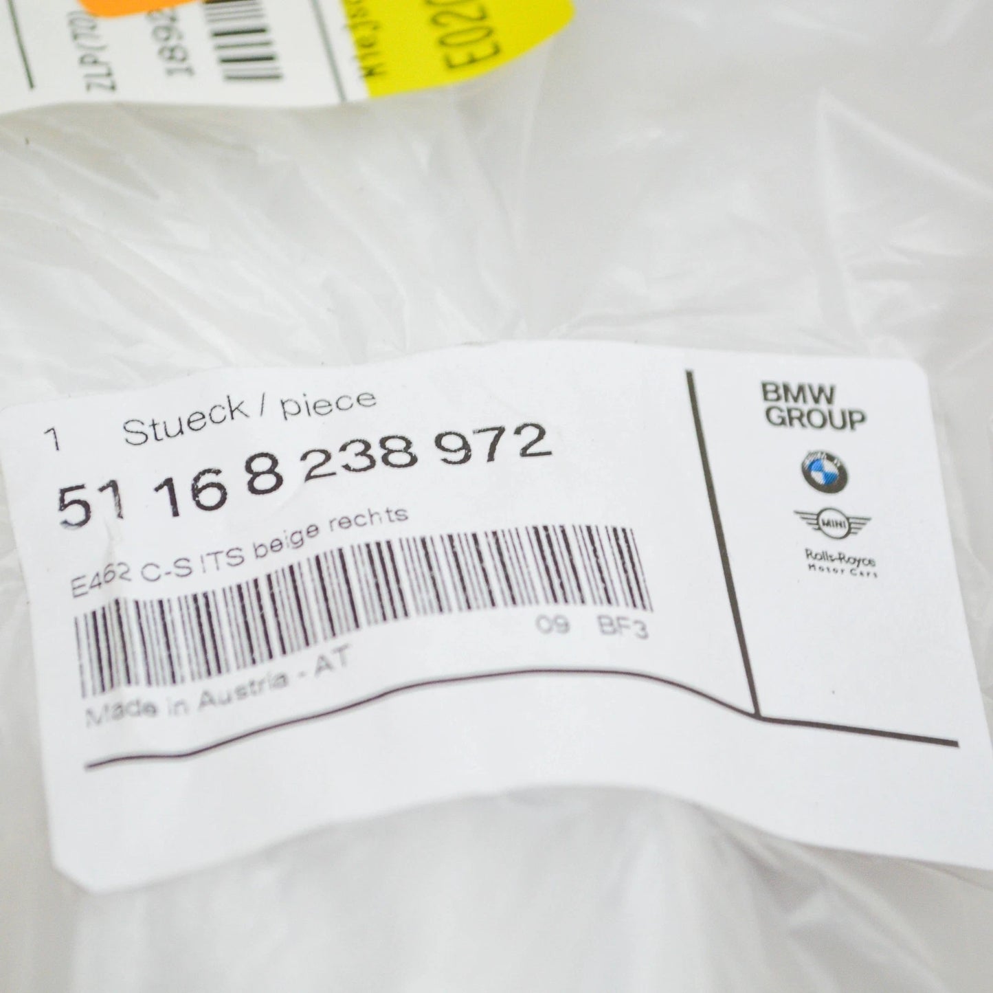 NEW BMW M3 E46 REAR RIGHT C-PILLAR COVER TRIM 51168238972 8238972 ORIGINAL