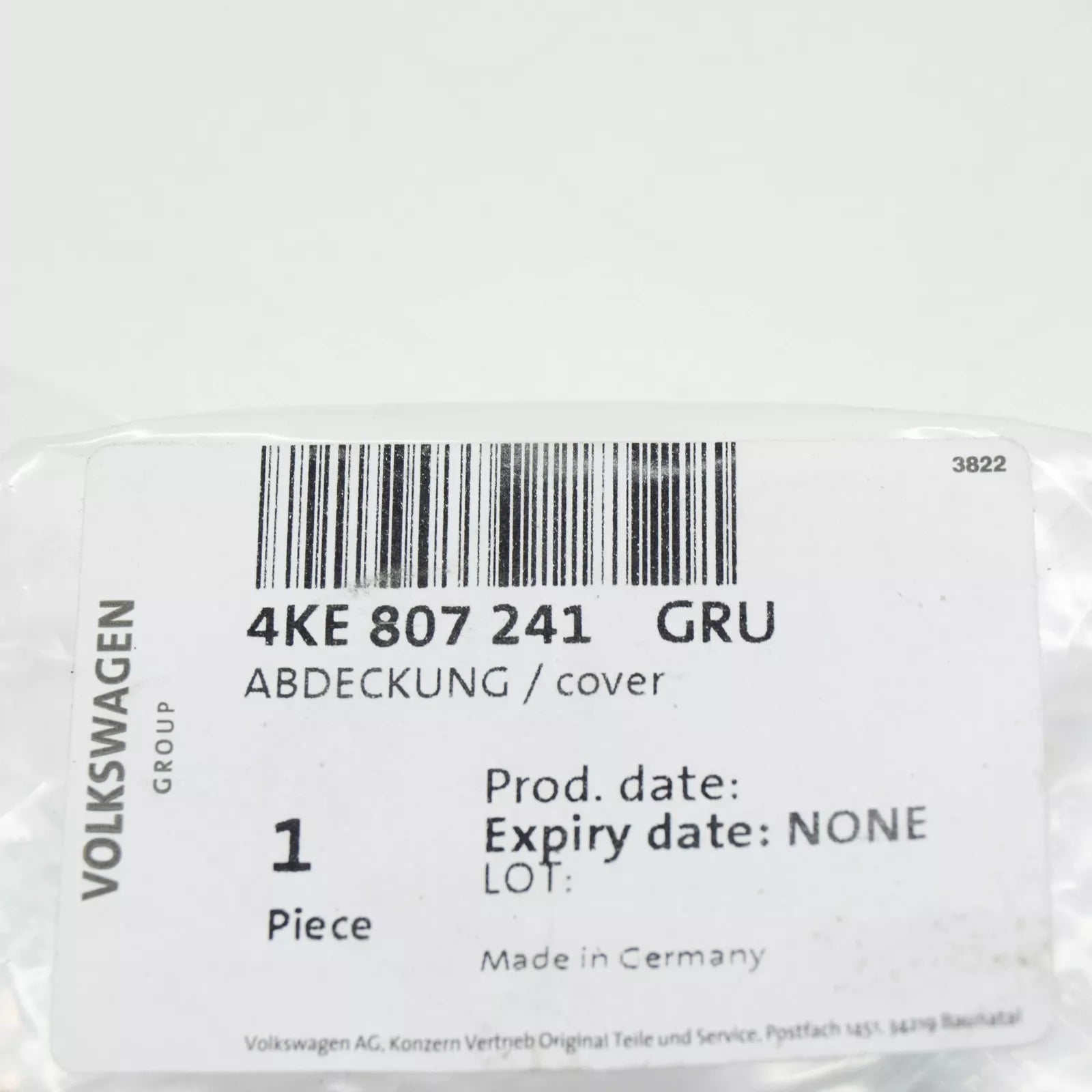 NEW AUDI E-TRON SPORTBACK GEA FRONT BUMPER TOW HOOK EYE CAP 4KE807241GRU