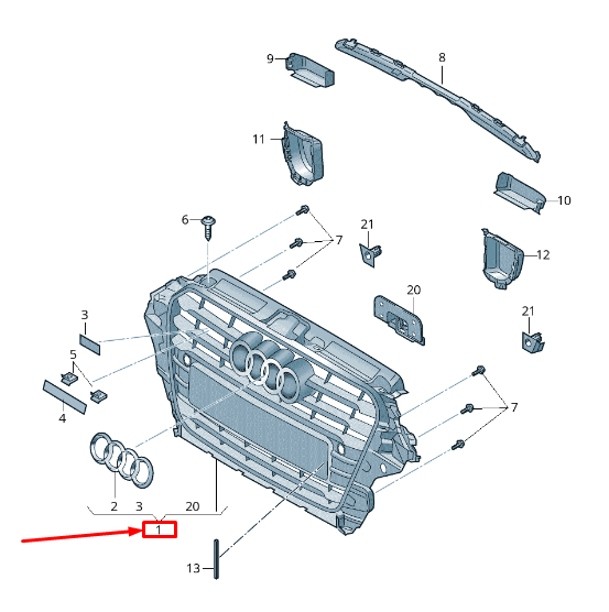 new audi a3 sportback 8v radiator grille 8v3853651f t94 8v3853651ft94 original