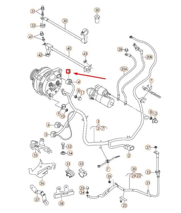 NEW AUDI A1 MK1 ALTERNATOR FLAT CONNECTOR HOUSING 2 PIN 4D0971992B ORIGINAL