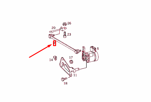NEW MERCEDES-BENZ C W202 REAR AXLE ROD TO BRACKET LINK A2023200232 ORIGINAL