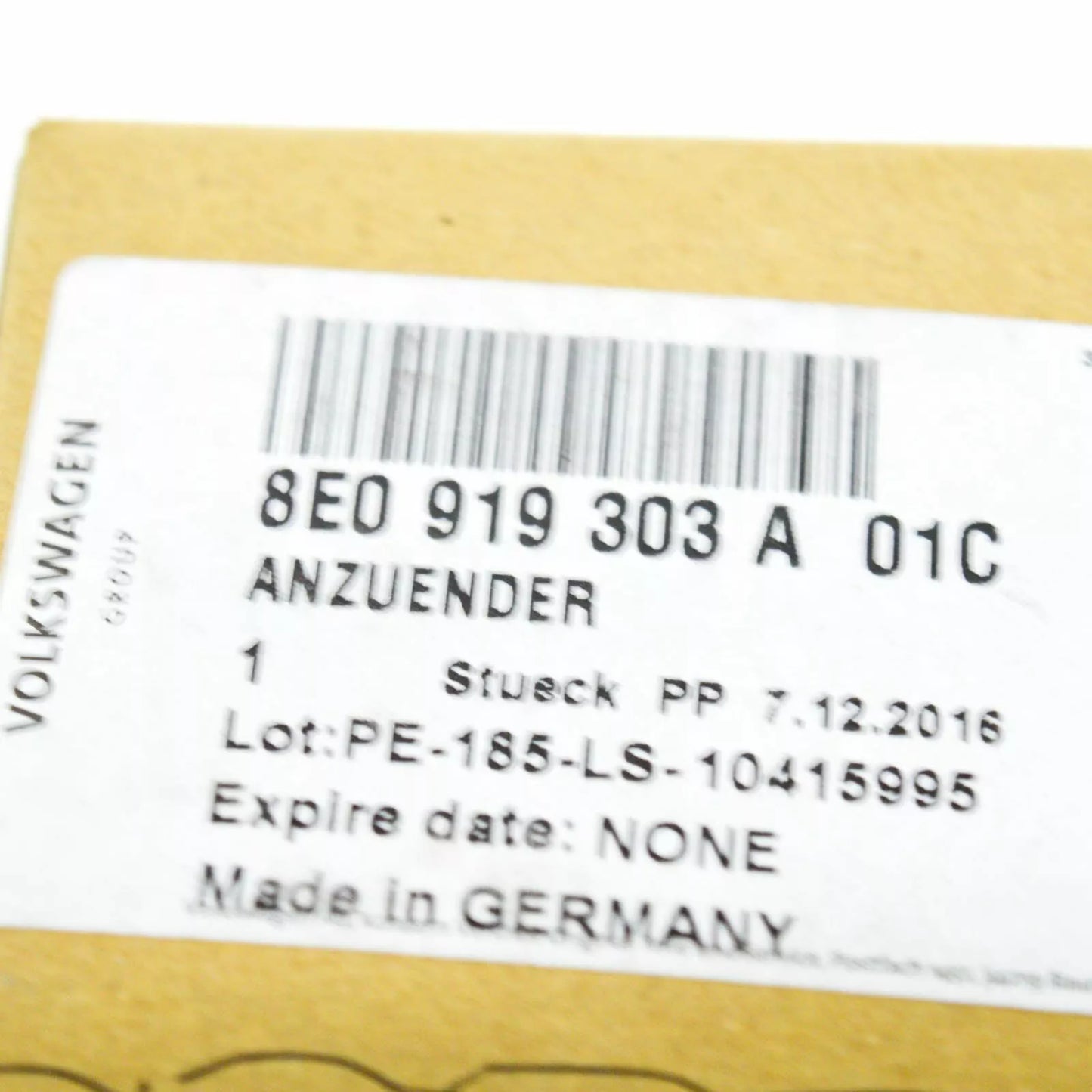 NEW AUDI A4 B7 INTERIOR CIGARETTE LIGHTER ASSEMBLY 8E0919303A01C ORIGINAL