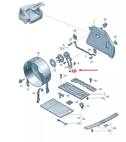 NEW VW TOUAREG 7P MK2 SPARE WHEEL BRACKET GLIDE PIECE 7P5867780