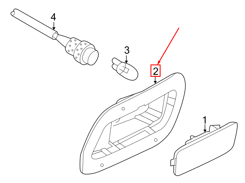 new vw golf vi 5k mk6 front right side marker light bracket 5k0945568a original