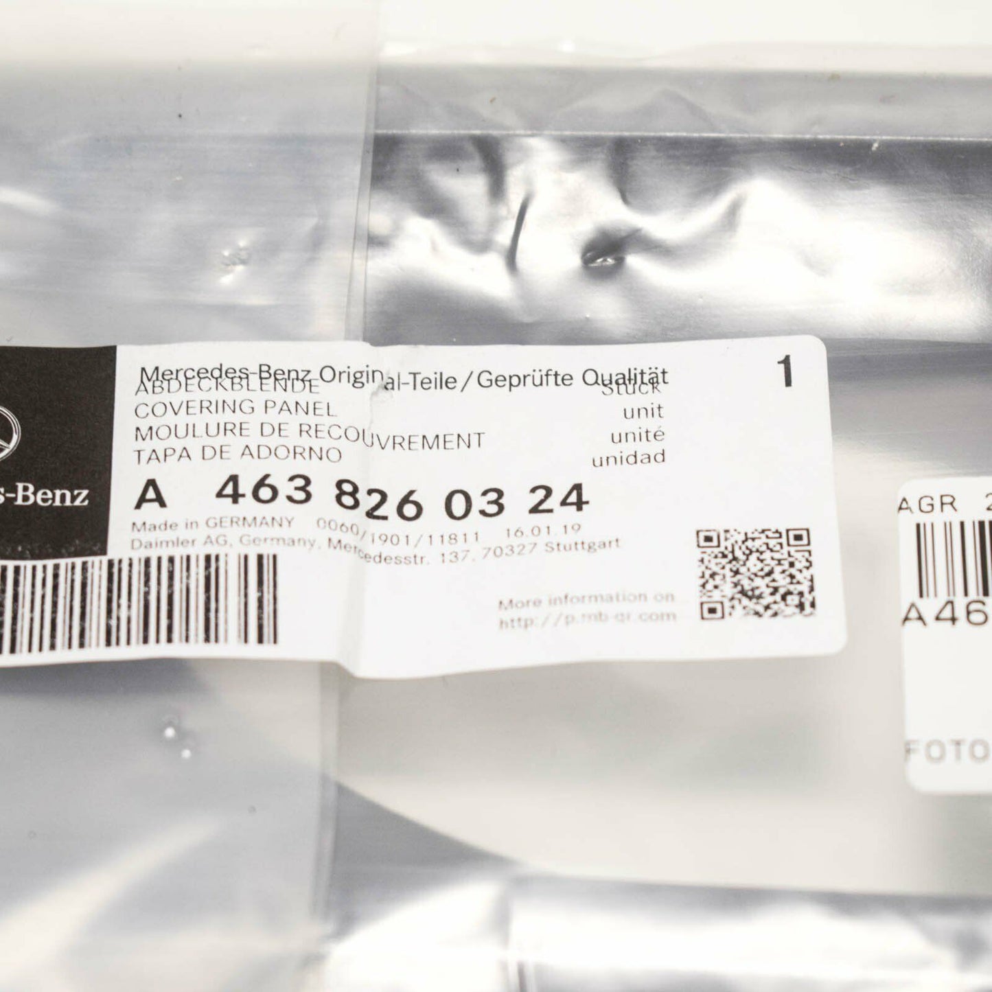 NEW MERCEDES-BENZ G-CLASS W463 LEFT FOG LIGHT COVER MOLDING A4638260324 ORIGINAL