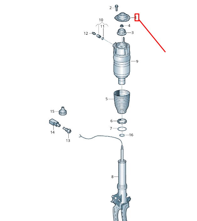 NEW VW TOUAREG 7P MK2 FRONT SUSPENSION AIR SPRING COVER 7P0412295D ORIGINAL