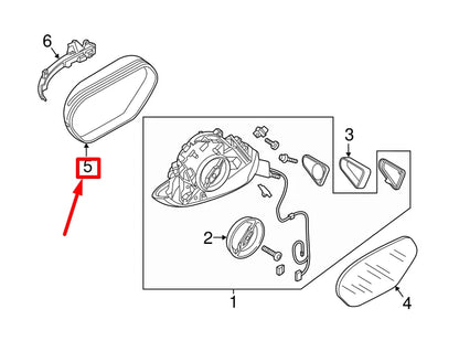 NEW AUDI A7 SPORTBACK 4G FRONT LEFT MIRROR TRIM 4G8857527BGRU ORIGINAL