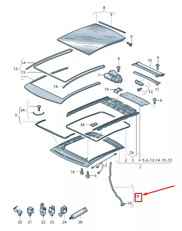 NEW AUDI A3 8V REAR WATER DRAINAGE HOSE 8V4877203B