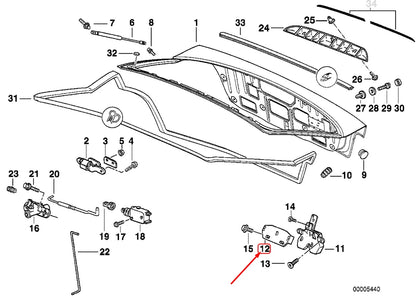 NEW BMW 3 COMPACT E36 TRUNK LID CATCH BRACKET 51248201839 8201839 ORIGINAL