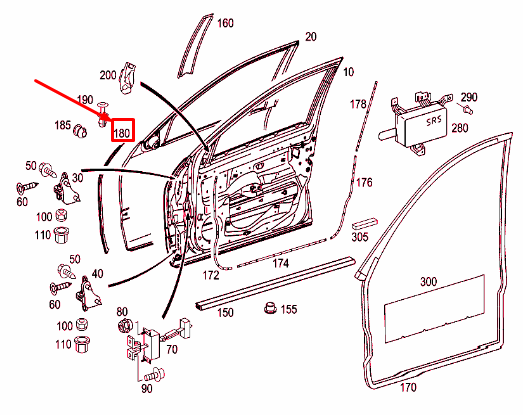 new mercedes-benz c w203 front left door sealing frame a2037201578 original