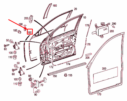 new mercedes-benz c w203 front left door sealing frame a2037201578 original