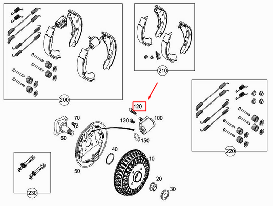 new mercedes-benz citan w415 rear wheel bleed valve a4154210165 original