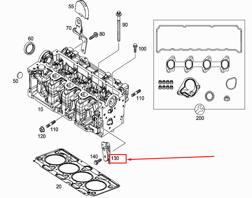 new mercedes-benz citan w415 engine lifting eye a6072230641 original