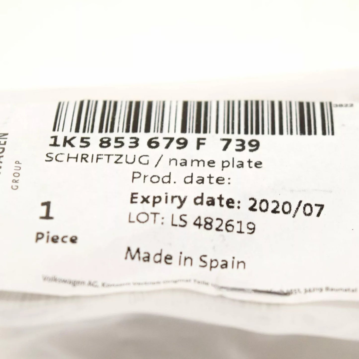 NEW VOLKSWAGEN JETTA MK6 GLI FRONT GRILL BADGE EMBLEM 1K5853679F739