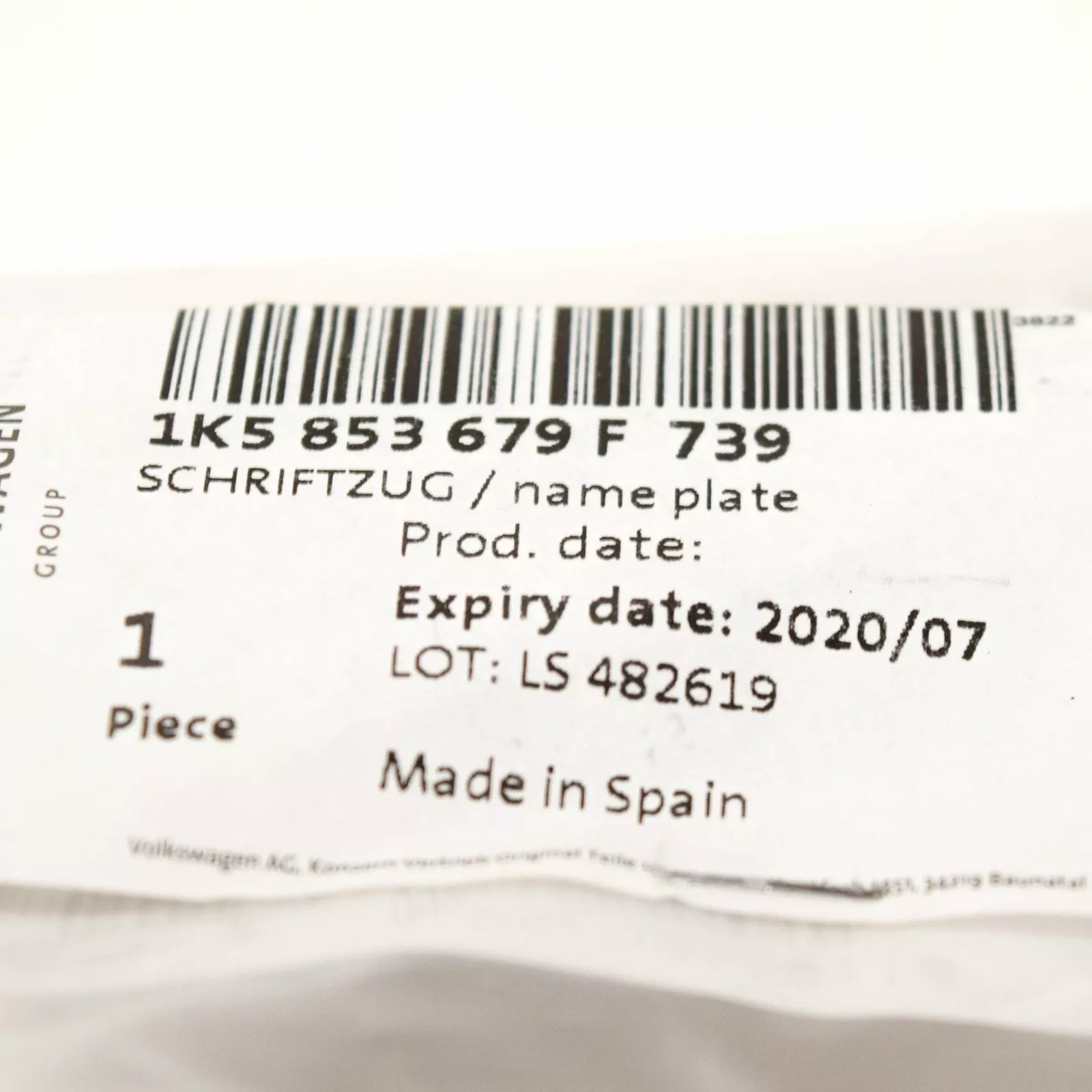 NEW VOLKSWAGEN JETTA MK6 GLI FRONT GRILL BADGE EMBLEM 1K5853679F739