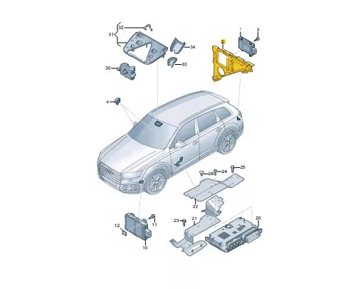 NEW AUDI Q7 4M BLIND SPOT DETECTION WARNING SENSOR LEFT BRACKET 4M0919503B