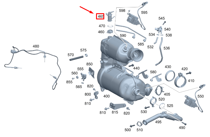 new mercedes-benz glb x247 adblue injector a0004904000 original