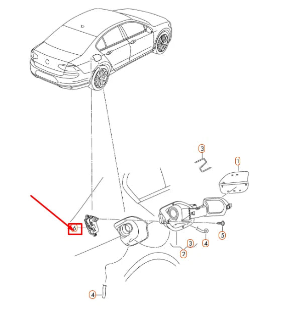 NEW VW PASSAT B8 FUEL FILLER FLAP THROTTLE CONTROL ELEMENT 510810773