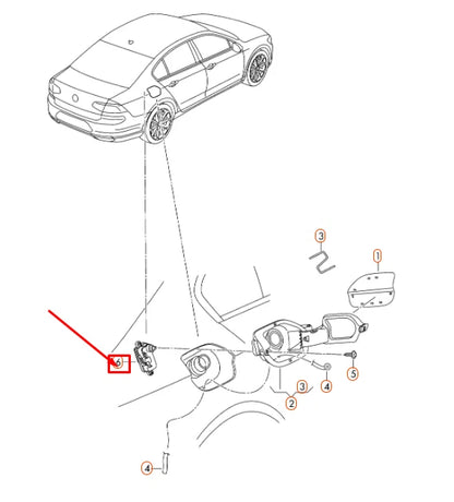 NEW VW PASSAT B8 FUEL FILLER FLAP THROTTLE CONTROL ELEMENT 510810773