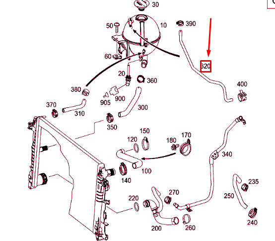 new mercedes-benz sprinter 906 engine breathing hose a9065010882 original