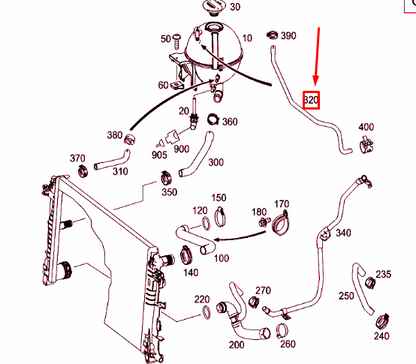 new mercedes-benz sprinter 906 engine breathing hose a9065010882 original