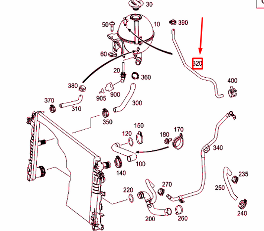new mercedes-benz sprinter 906 engine breathing hose a9065010882 original