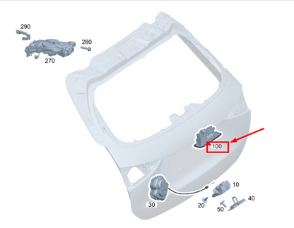 new mercedes-benz c w206 rear tailgate handle a0997502400 original
