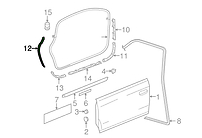 new audi a6 c6 front left door retaining strip trim 4f0831345e original
