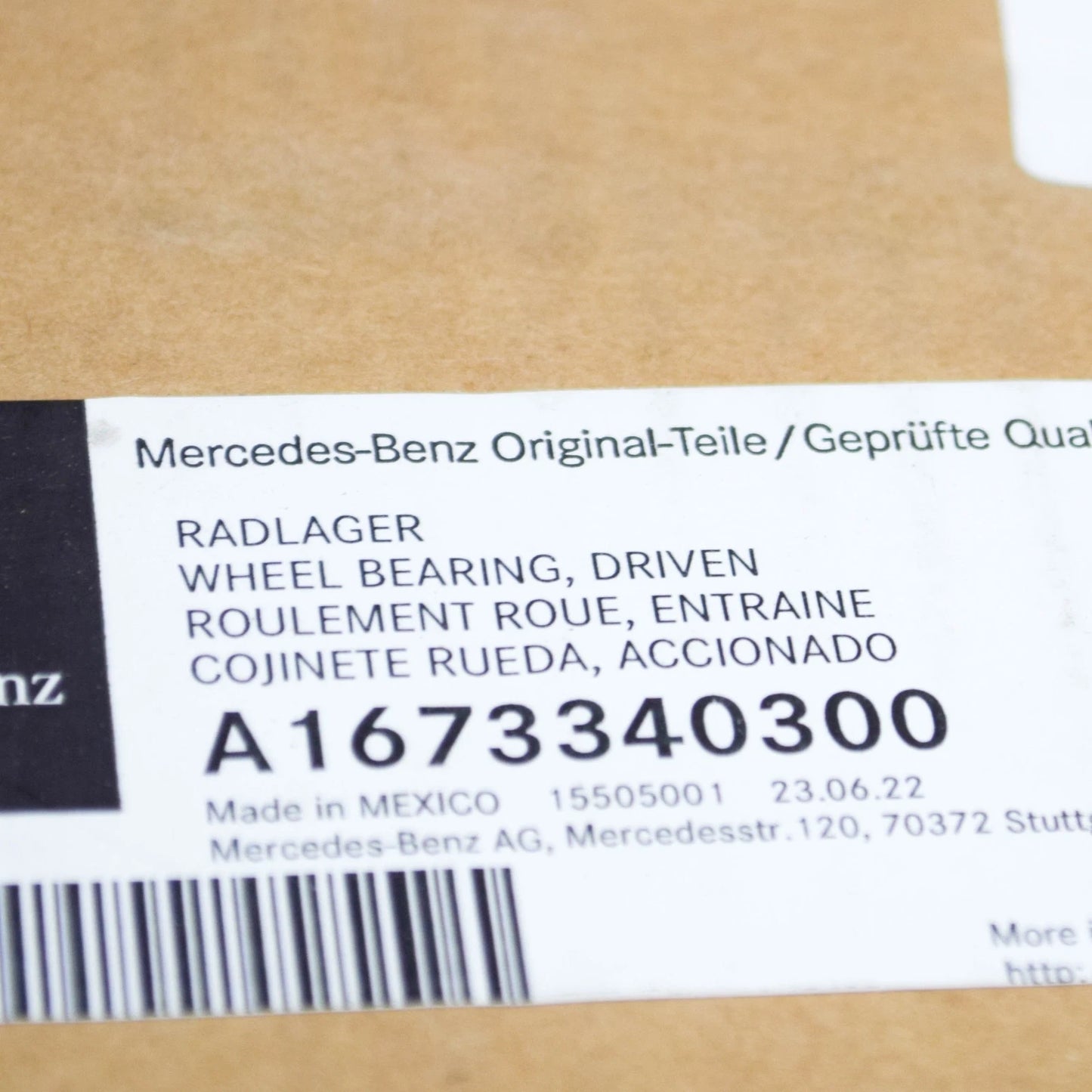 NEW MERCEDES-BENZ GLE W167 FRONT WHEEL HUB BEARING A1673340300 ORIGINAL