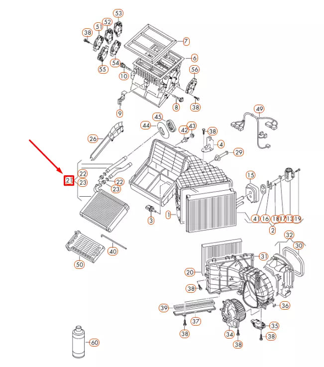 NEW VOLKSWAGEN TOUAREG 7P HEAT EXCHANGER LHD 7P0819031 ORIGINAL