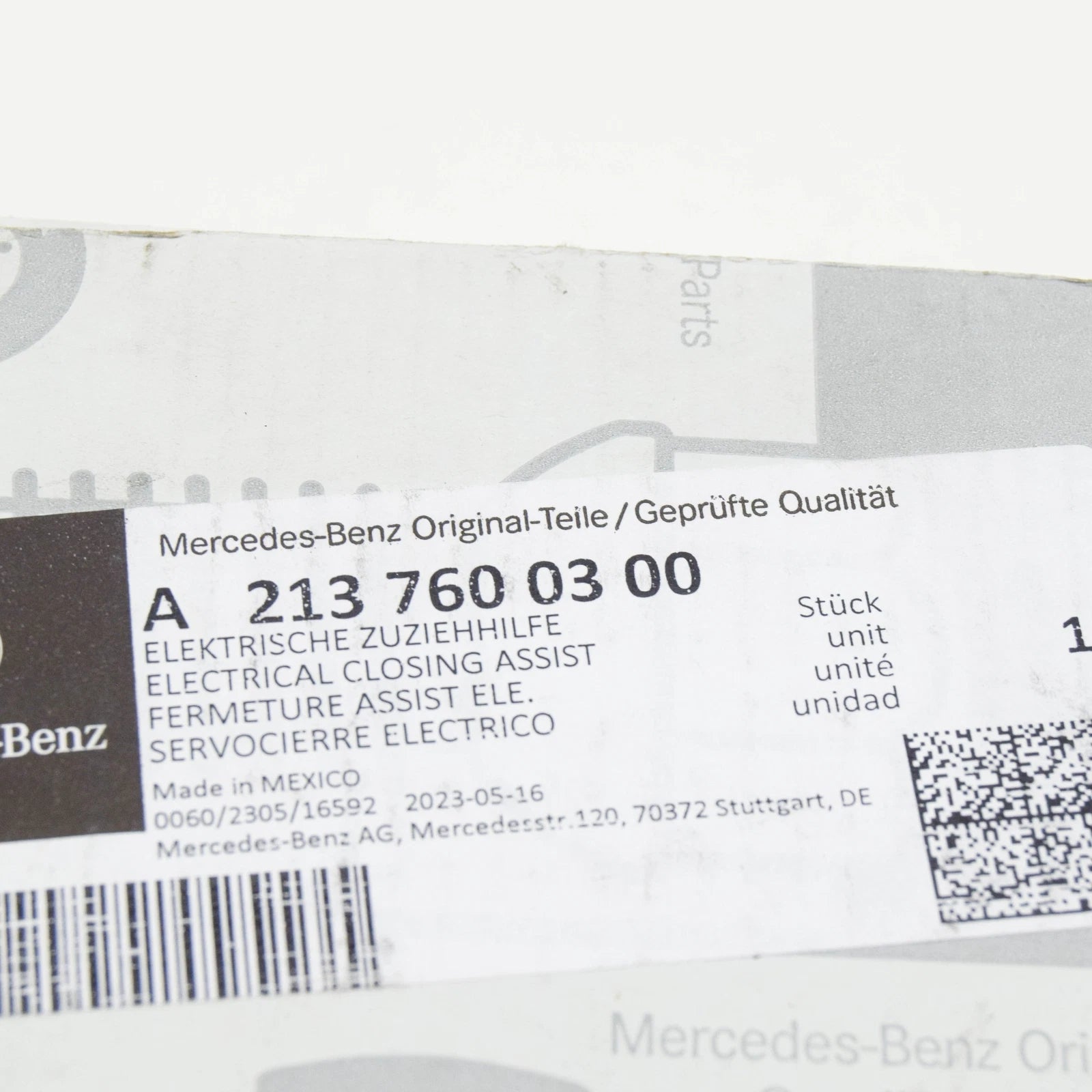 NEW MERCEDES-BENZ E W213 FRONT LEFT DOOR CLOSING ASSIST A2137600300 ORIGINAL